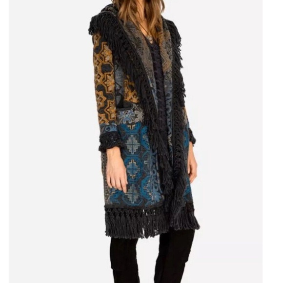 Johnny Was Tokley Fringed Embroidery Open-Front Duster NWT - Picture 4 of 15